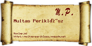 Multas Periklész névjegykártya